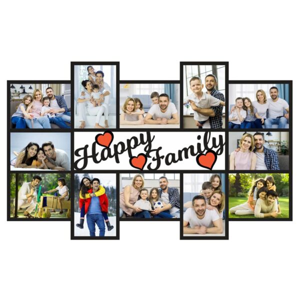 Happy Family wooden photo frame