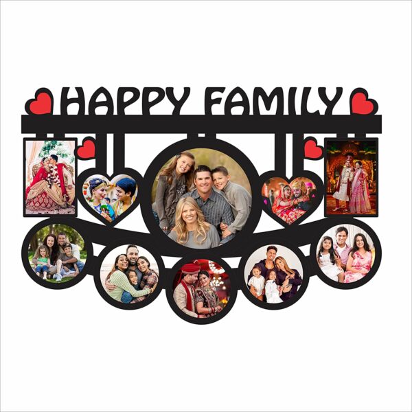 Happy Family wooden photo frame