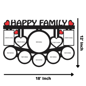 Happy Family wooden photo frame