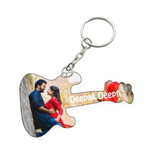 Apnagift Gittar Shape Customized Printed Keychain