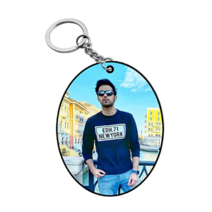 Apnagift Oval Shape Customized Printed Keychain with Photo, Best gift